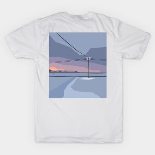 Streetlight in snow desert T-Shirt